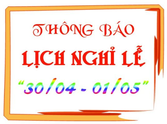 thông báo nghỉ lễ